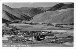 G36/ Sun Valley Idaho RPPC Postcard c1950s Penny Mountain Birdseye