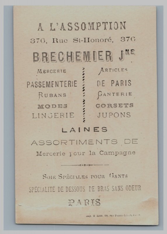 1880s A. L'assomption Paris Department Store Lovely Lady #1 F149