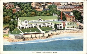 Gloucester MA Massachusetts The Tavern Birdseye View c1930-50s Vintage Postcard