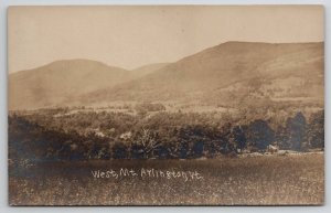 Arlington VT View of West Mt RPPC Vermont Postcard A31