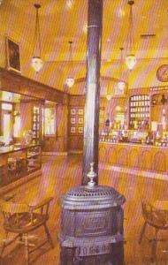 Pot Bellied Stove And Hanging Chandeliers Set The Mood Of Upjohn's Old Fashio...