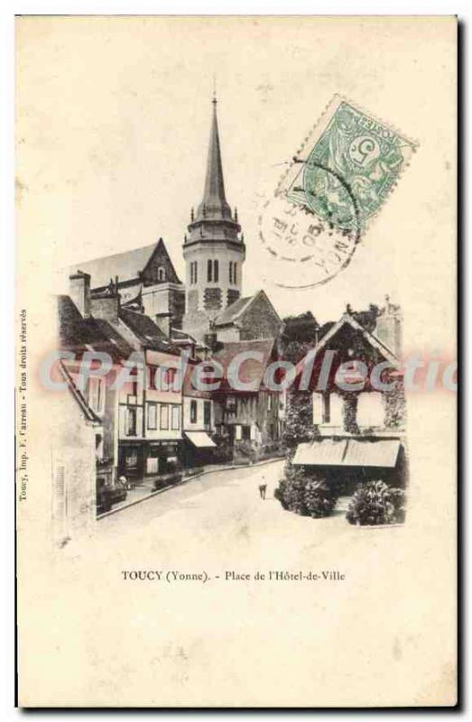 Postcard Old Place De Toucy I'Hotel Town