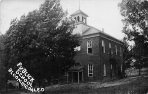 E84/ Bloomingdale Ohio RPPC Postcard Jefferson County c1910 Public School