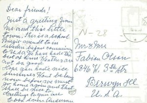 JONKOPING SWEDEN~SODRA SKOLAN~1950s POSTCARD