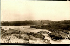 RPPC View of Chippewa River Cornell Wisconsin WI UNP Unused DB Postcard