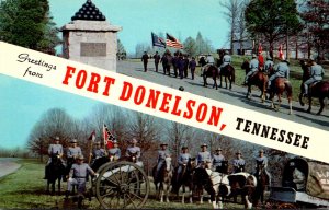 Tennessee Fort Donelson Greetings Showing Entrance With Centennial Parade and...