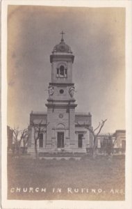 Argentina Church In Rufino Real Photo