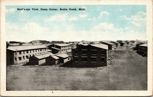 Vtg Battle Creek Michigan MI Camp Custer Birdseye View 1910s Postcard