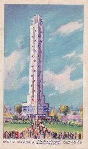 Havoline Thermometer Century Of Progress International Exposition Chicago Wor...