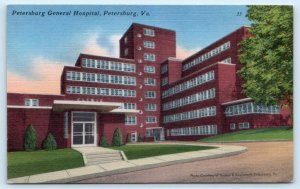 2 Postcards PETERSBURG, Virginia VA ~ PETERSBURG GENERAL HOSPITAL c1950s Linens