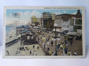 Atlantic City Postcard Boardwalk Alamac Pier New Jersey 1924 James Taffy Robbins