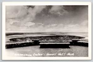 Hawaii National Park Halemaumau Crater RPPC Real Photo Postcard K24