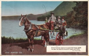 IRELAND PU-1954 Irish Jaunting Car Quote from Eva Brennan