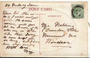 Genealogy Postcard - Belding - Taunton Villas - Beaumont Rd - Windsor  Ref 3837A