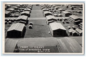 c1910 Section of Birds Eye View  Camp Grant Illinois IL Vintage Antique Postcard