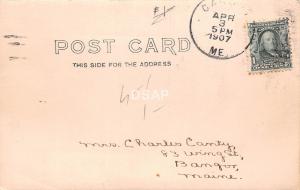 B68/ Camden Maine Me RPPC Real Photo Postcard 1907 Children Pet Cows 