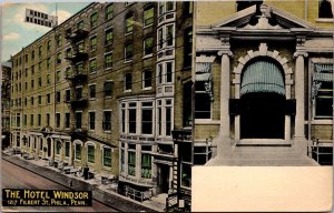 The Hotel Windsor, 1217 Filbert St. Philadelphia PA c1916 Vintage Postcard O71