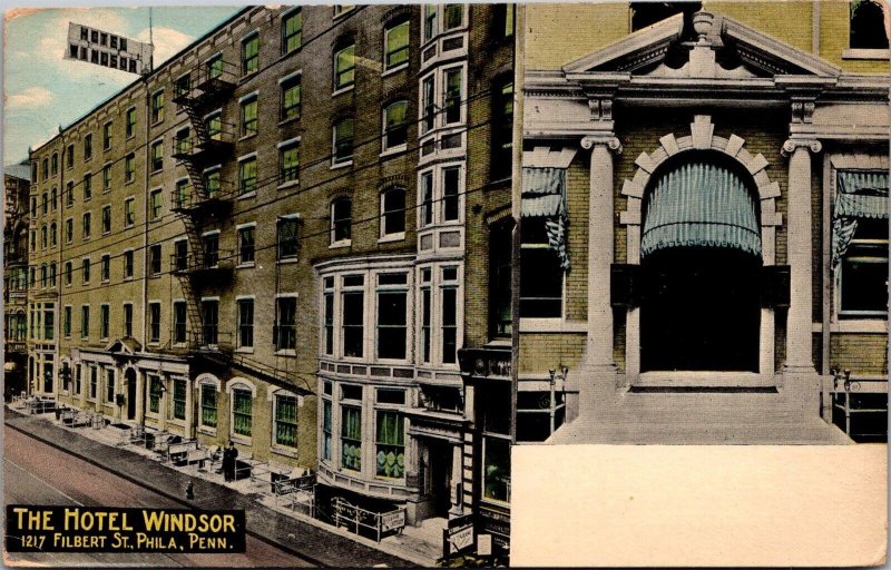 The Hotel Windsor, 1217 Filbert St. Philadelphia PA c1916 Vintage Postcard O71