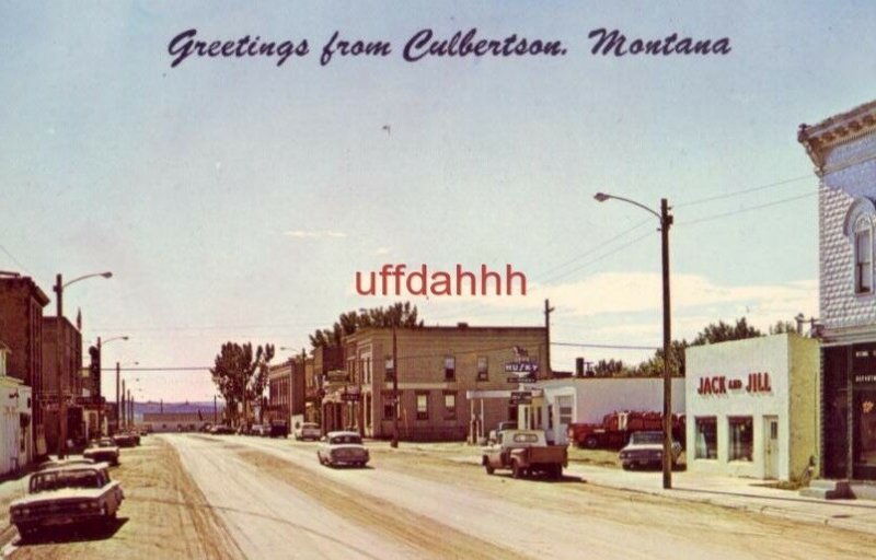 GREETINGS FROM CULBERTSON, MT the junction of U.S. 2 and State Highway 16