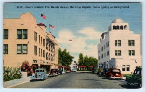 SAFETY HARBOR, Florida FL ~ Espiritu Santo Spring HEALTH RESORT c1940s Postcard