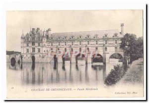 Chateau Chenonceaux Old Postcard Facade meridionale