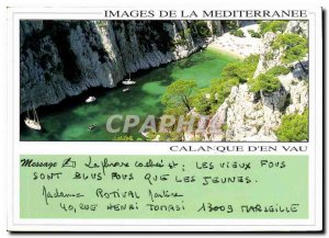 Modern Postcard Images of the Mediterranean cove to Vau Cliff Castelvieil