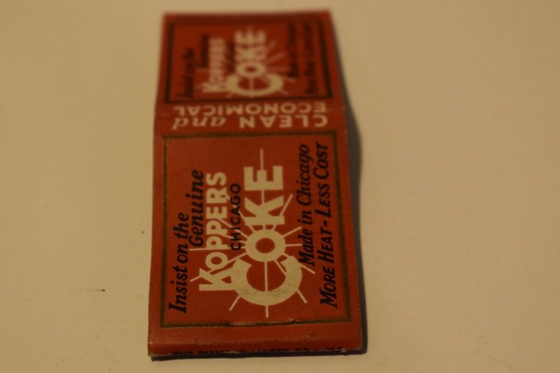 Koppers Coke Made in Chicago Red 20 Strike Matchbook Cover