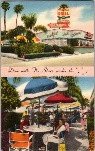 Palms Grill Restaurant, Hollywood Blvd, Hollywood CA Vintage Postcard P55