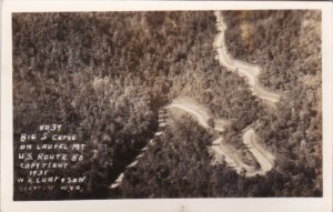 West Virignia Overton Big S Curve On Laurel Mountain U S Route 50 Real Photo