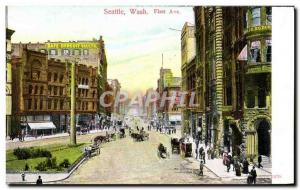 Old Postcard Seattle Wash First Ave