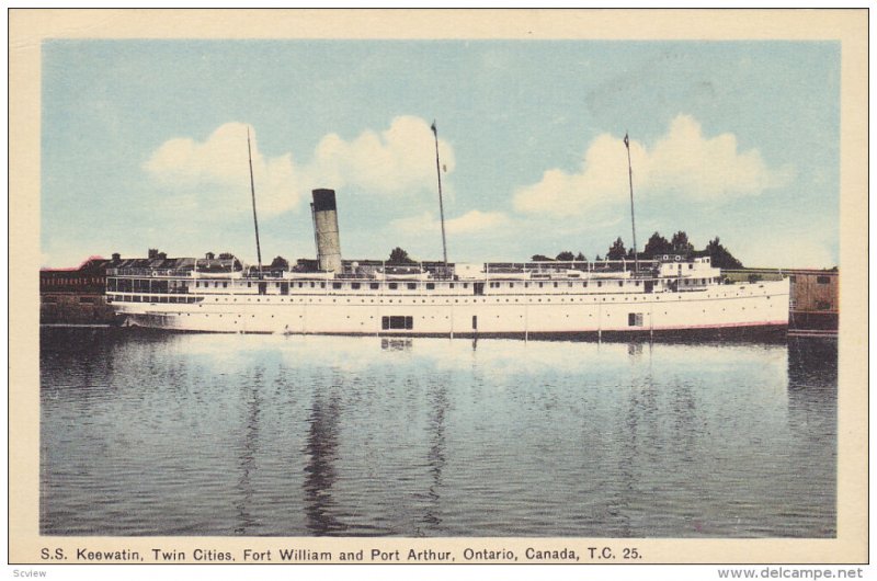 S.S. Keewatin , Fort William & Port Arthur , Ontario , Canada , 30-40s