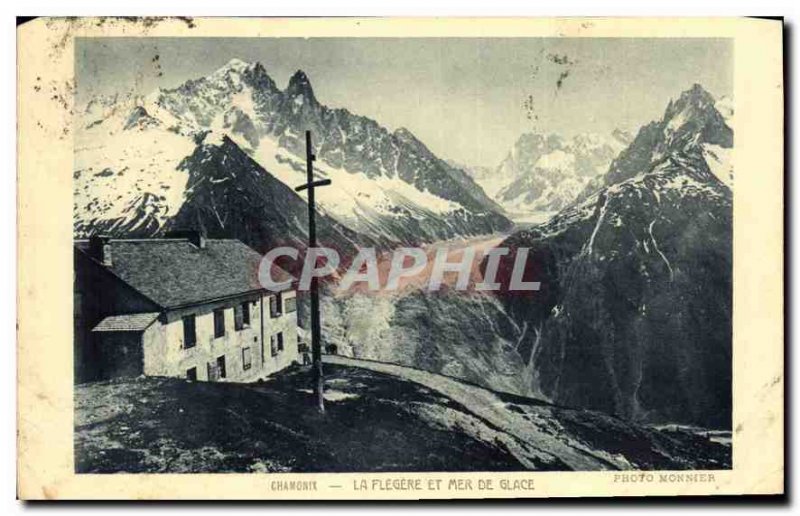 Old Postcard The Flegere and Mer de Glace