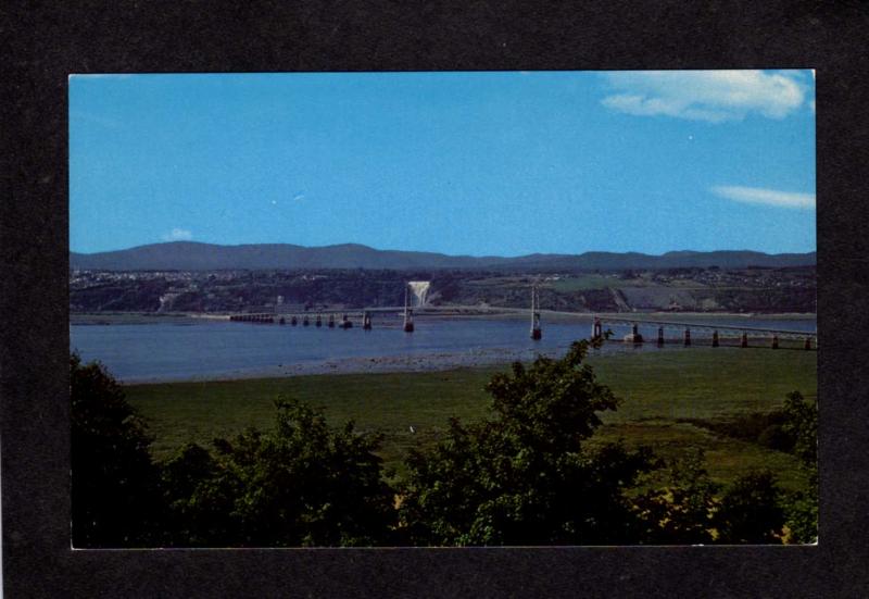 QC Pont de L'lle Orleans Island Falls Quebec City Canada Postcard Carte Postale