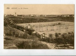 299738 BELGIUM Heyst Tennis court Vintage postcard