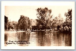 K32/ Carmel New York RPPC Postcard c1940s The Homestead Crafts Boats 1105