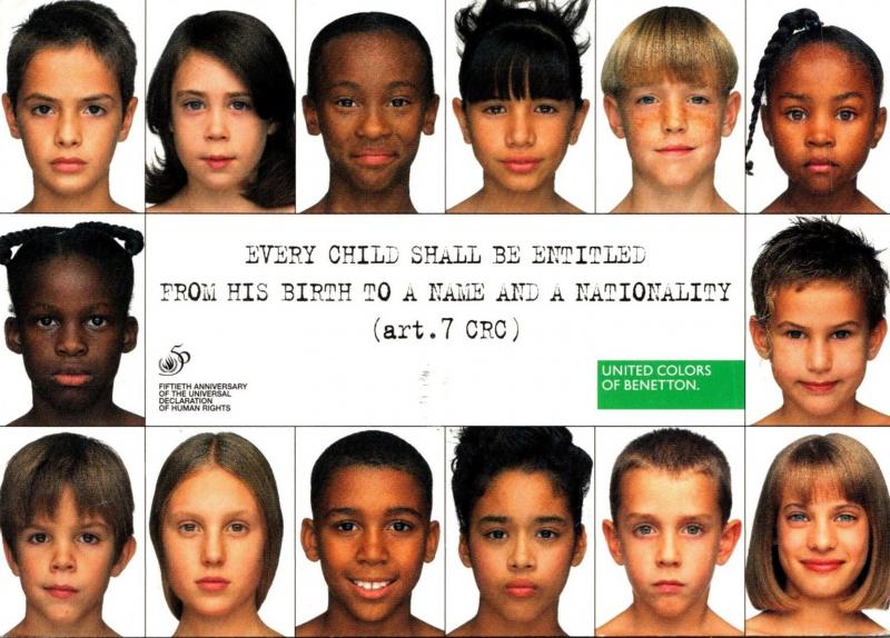 Children United Colors Of Benetton 50th Anniversary Of Human Right 1998