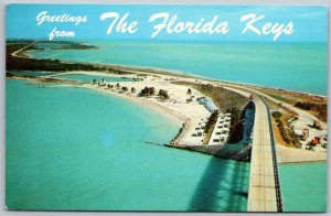 Key West Florida c1960 Postcard Bahia Honda Bridge Florida Keys Picnic Area