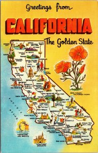 California - Greetings From The Golden State - [CA-518]
