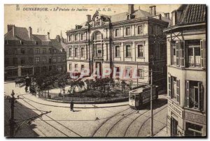 Old Postcard Courthouse Dunkirk Tramway