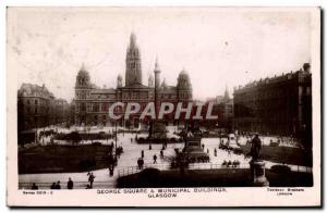 Old Postcard George Square Municipal Buldings