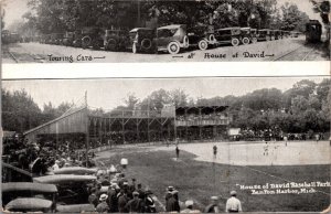 Postcard Touring Cars at House of David Baseball Park Benton Harbor, Michigan