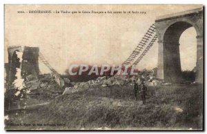 Old Postcard Dannemarie viaduct the french genius blew up August 26, 1914