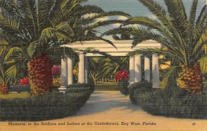 KEY WEST, FL Florida  SOLDIERS & SAILORS Of The CONFEDERACY MEMORIAL  Postcard