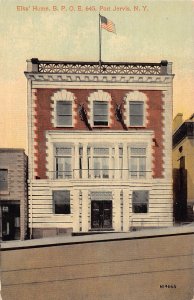 J84/ Port Jervis New York Postcard c1910 Elks Lodge Building 158