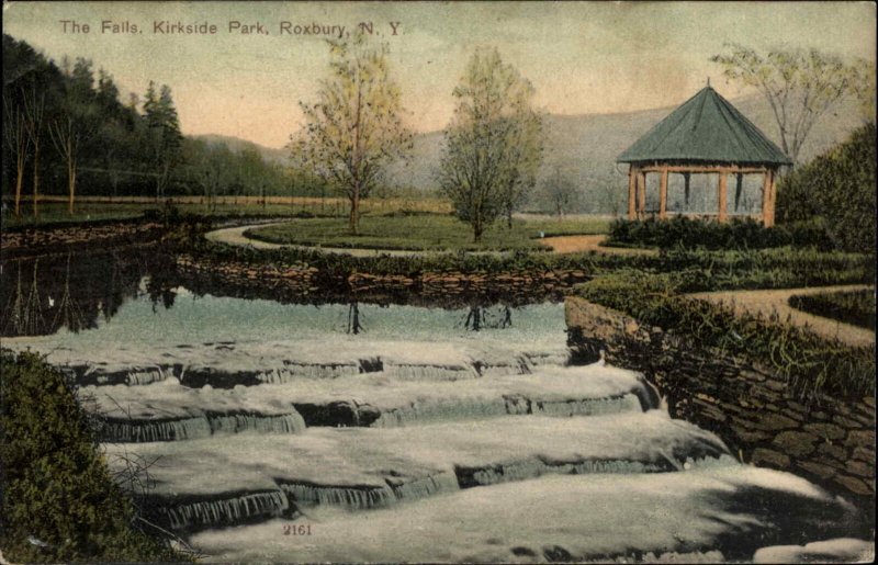 Roxbury New York NY Kirkside Park Falls Waterfall c1910 Vintage Postcard