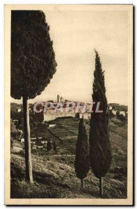 Old Postcard Saint Paul Vue Generale A Travers Les Cypres