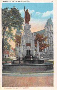 Monument of the Faith Foi Quebec Canada postcard