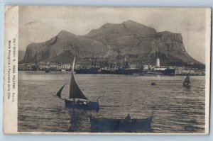 Palermo Sicily Italy Postcard City Panorama Monte Pellegrino c1910 RPPC Photo