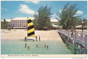 Emerald Beach Hotel, Sail Boat, NASSAU, Bahamas, 50-70's