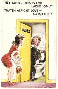 Hey Mister, this is for ladies only!.. Humorous Bamforth Comic Ser. PC # 751
